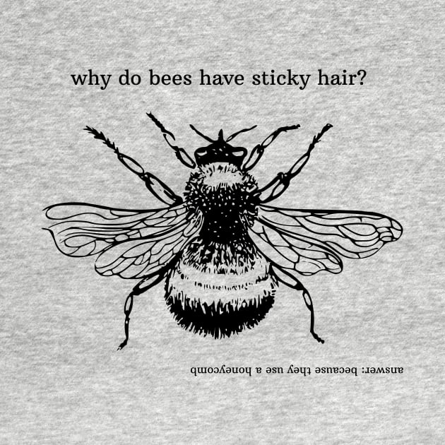 why do bees have sticky hair? by shoreamy